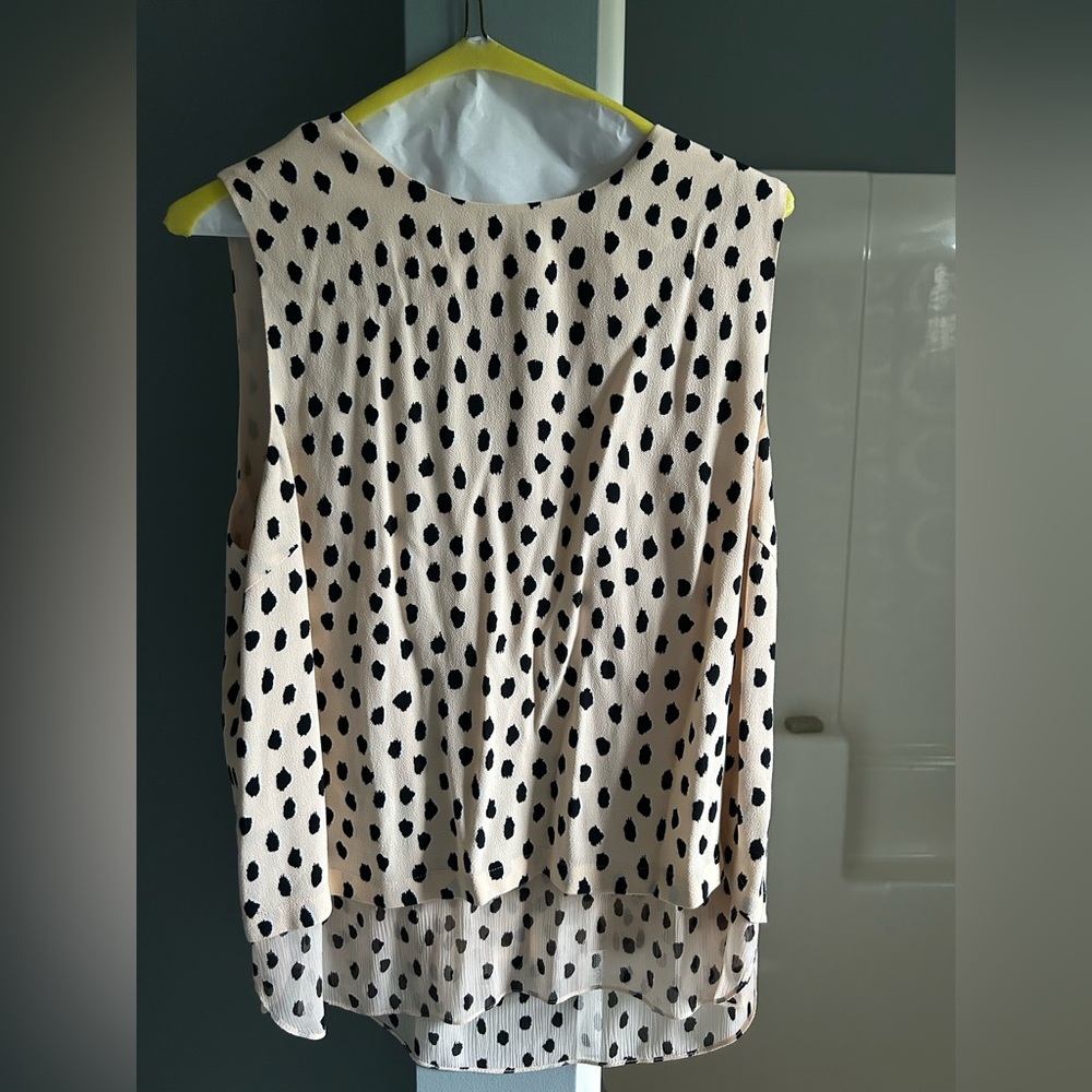 Kate Spade New York-Live Colorfully Polka Dot Sleeveless Top
